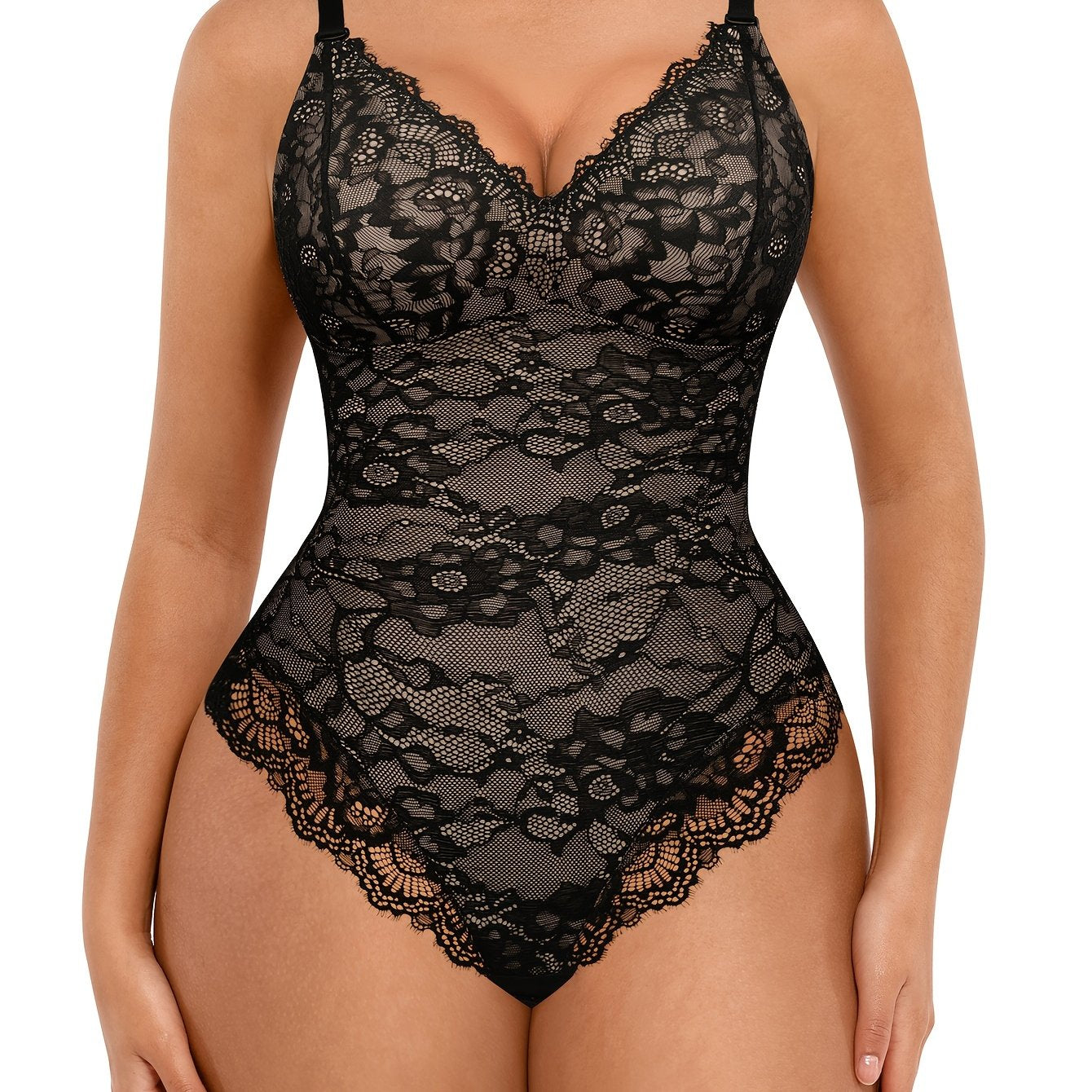 Tummy Shaper V-Neck Sleeveless Bodysuit