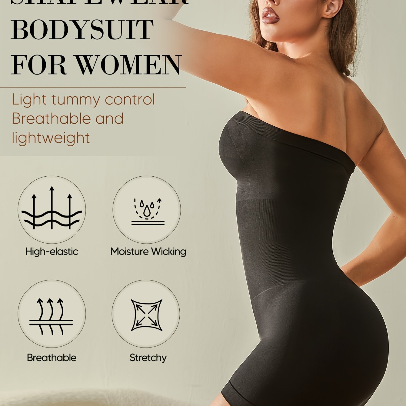 Belly-Tucking And Hip-Lifting Bandeau Dress