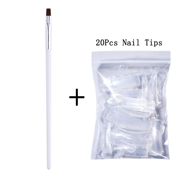 Semi-Permanent UV Hard Nail Extension Gel Varnish Set