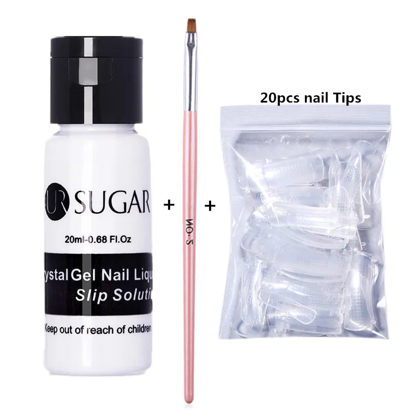 Semi-Permanent UV Hard Nail Extension Gel Varnish Set