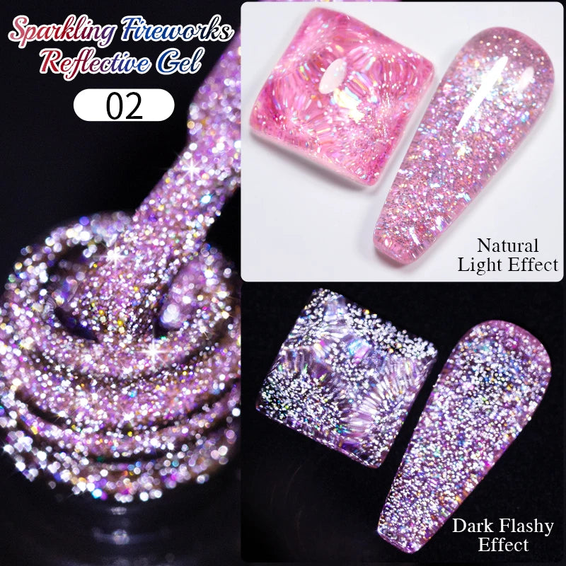 Glitter Poly Nail Gel Hema Free Semi-Permanent UV Nail Varnish