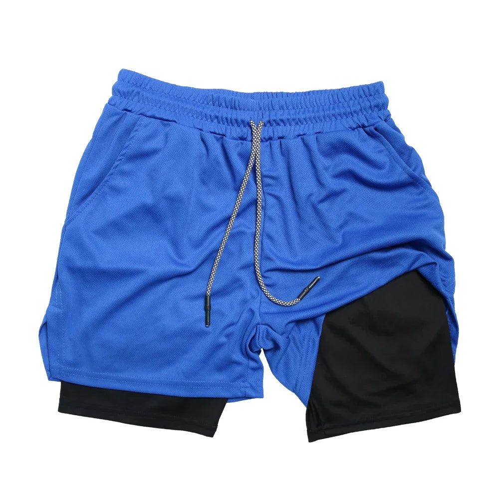 Quick-Dry Double Layer Gym Shorts