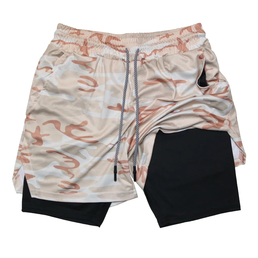 Quick-Dry Double Layer Gym Shorts