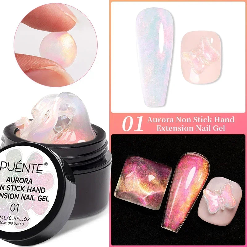 Glitter Poly Nail Gel Hema Free Semi-Permanent UV Nail Varnish