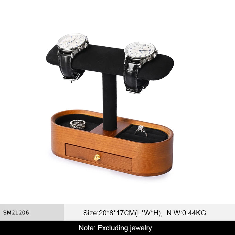 Solid Wood Watch Necklace Bracelet Display Stands