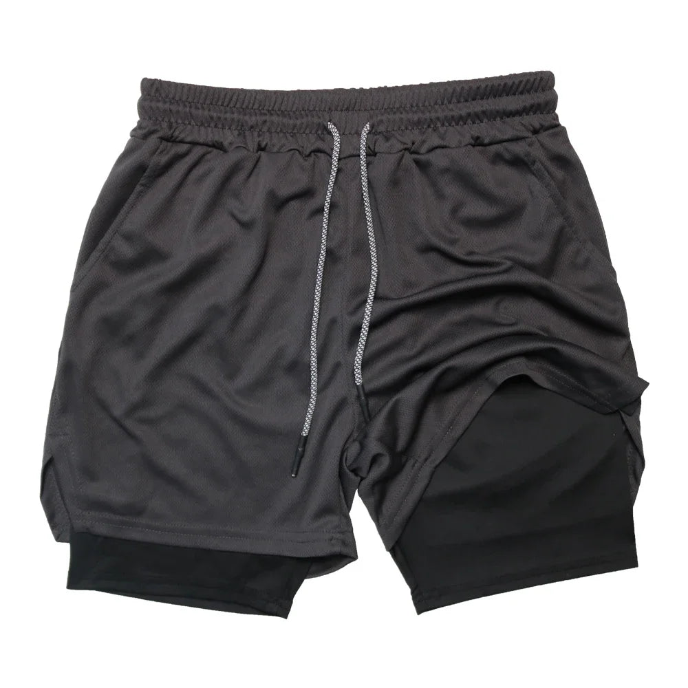 Quick-Dry Double Layer Gym Shorts