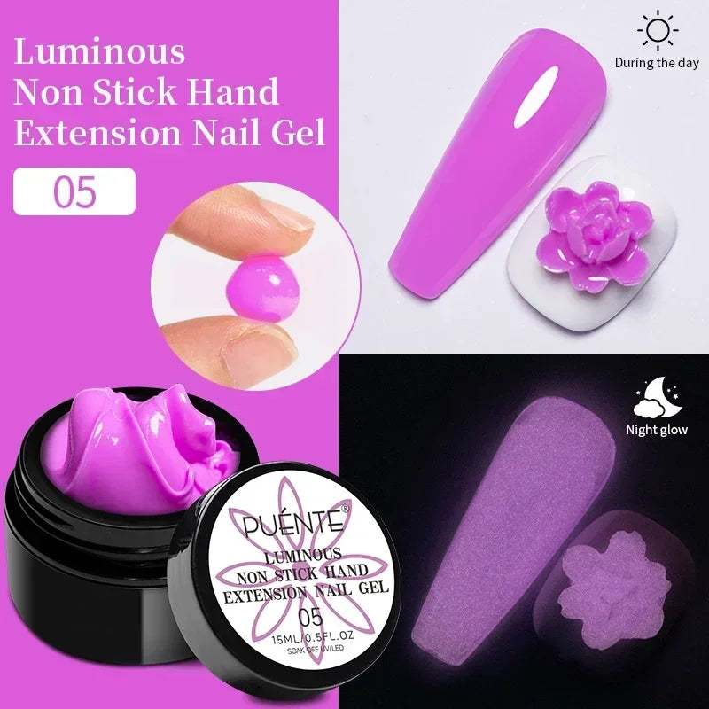 Glitter Poly Nail Gel Hema Free Semi-Permanent UV Nail Varnish