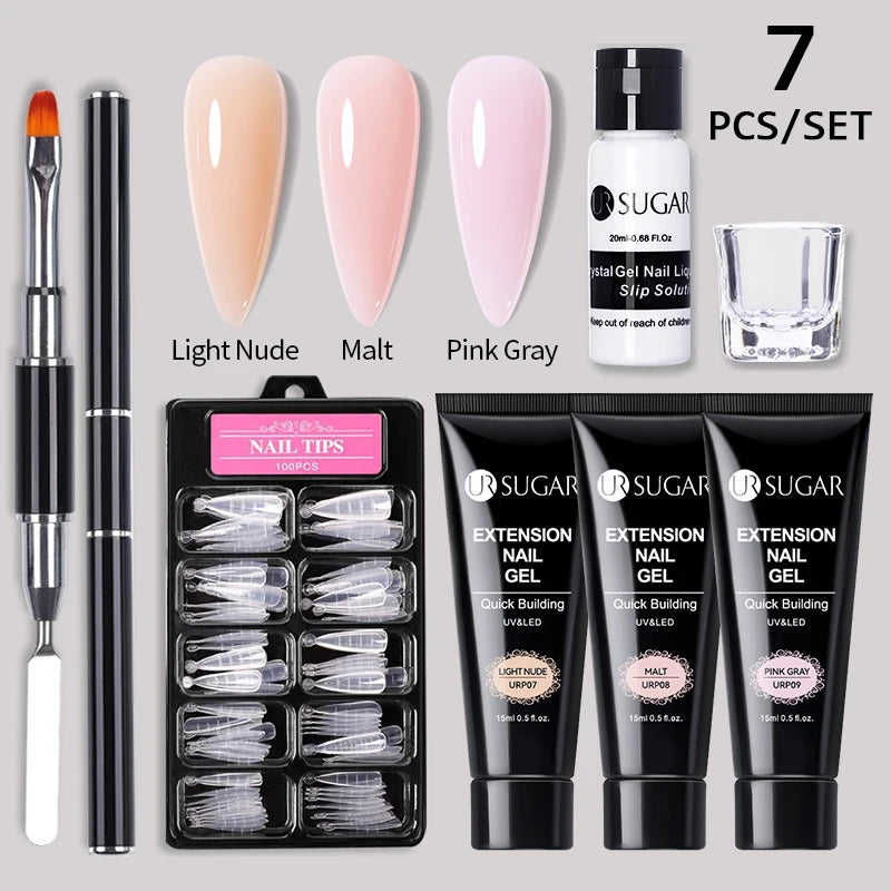 Acrylic UV Quick Building Gel Extension Nail Kit