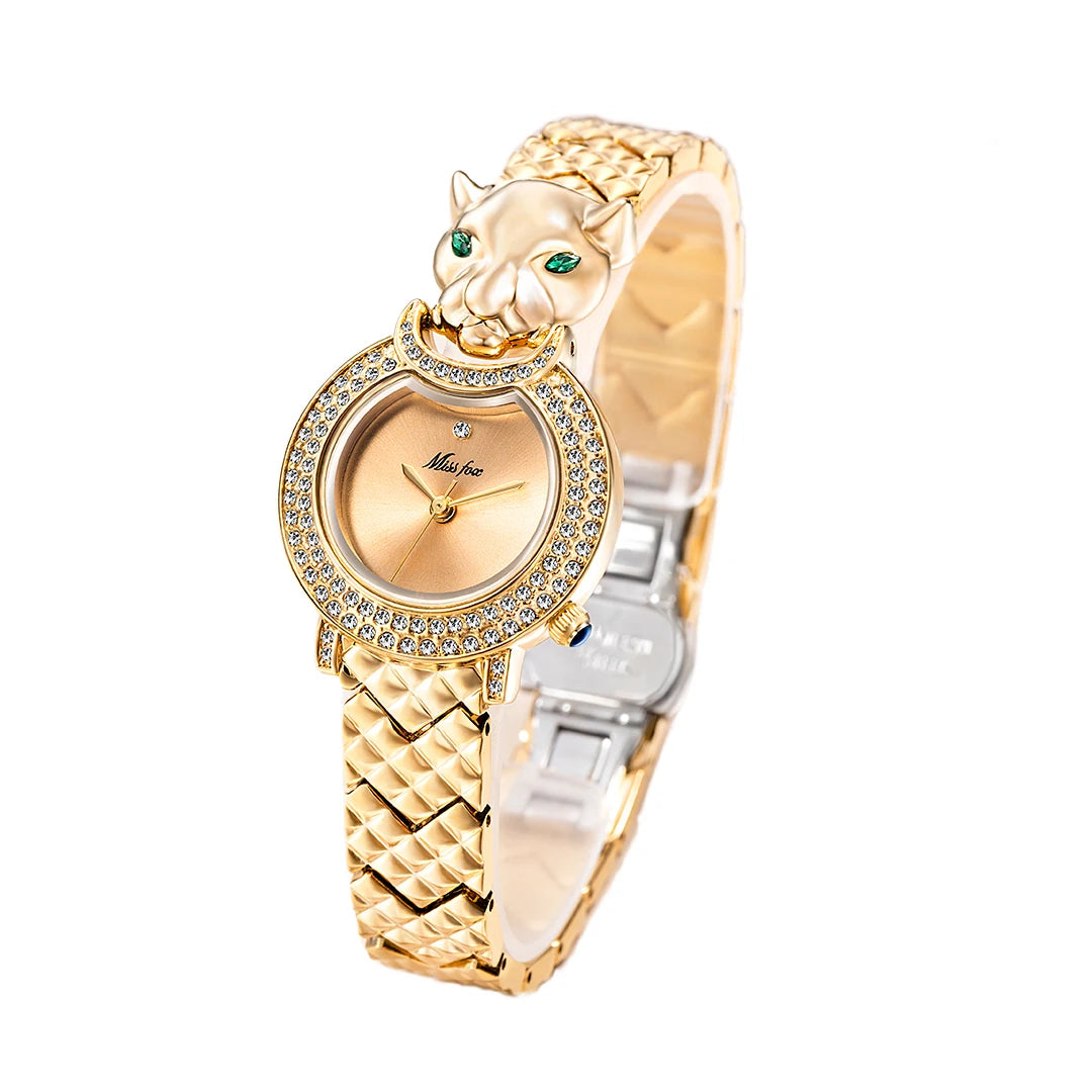 Glam Bling Diamond Leopard Watch
