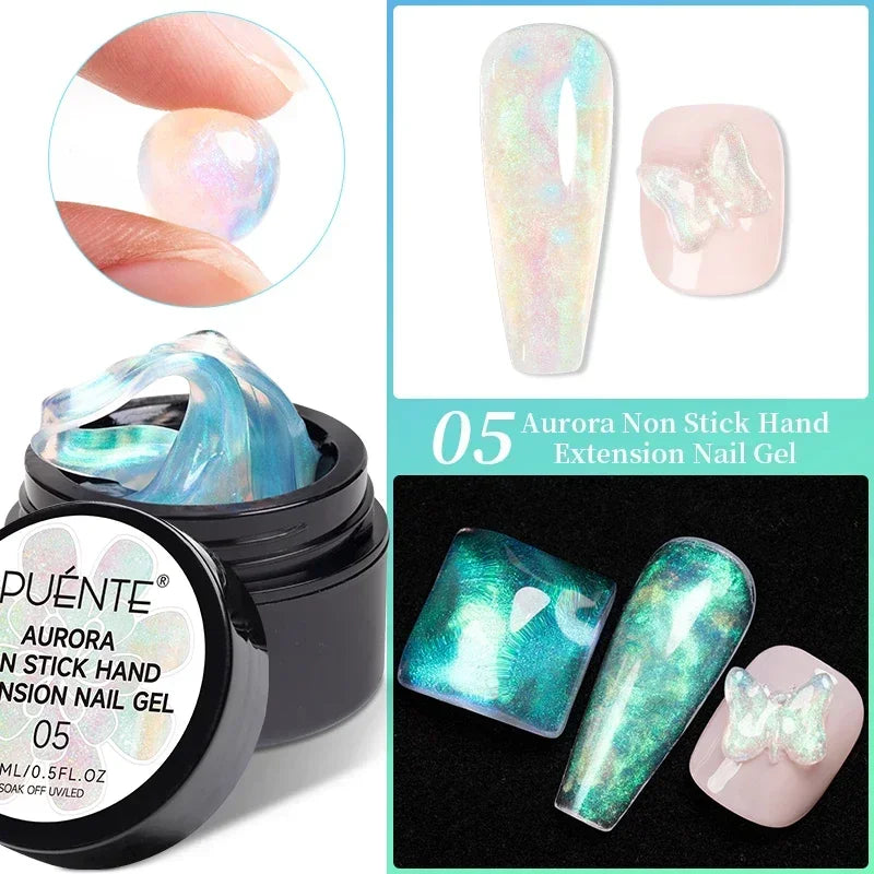 Glitter Poly Nail Gel Hema Free Semi-Permanent UV Nail Varnish