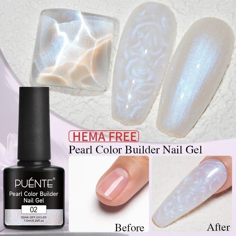 Glitter Poly Nail Gel Hema Free Semi-Permanent UV Nail Varnish
