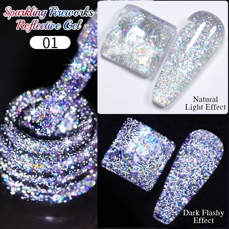 Glitter Poly Nail Gel Hema Free Semi-Permanent UV Nail Varnish