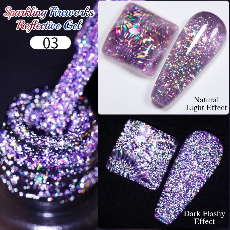 Glitter Poly Nail Gel Hema Free Semi-Permanent UV Nail Varnish