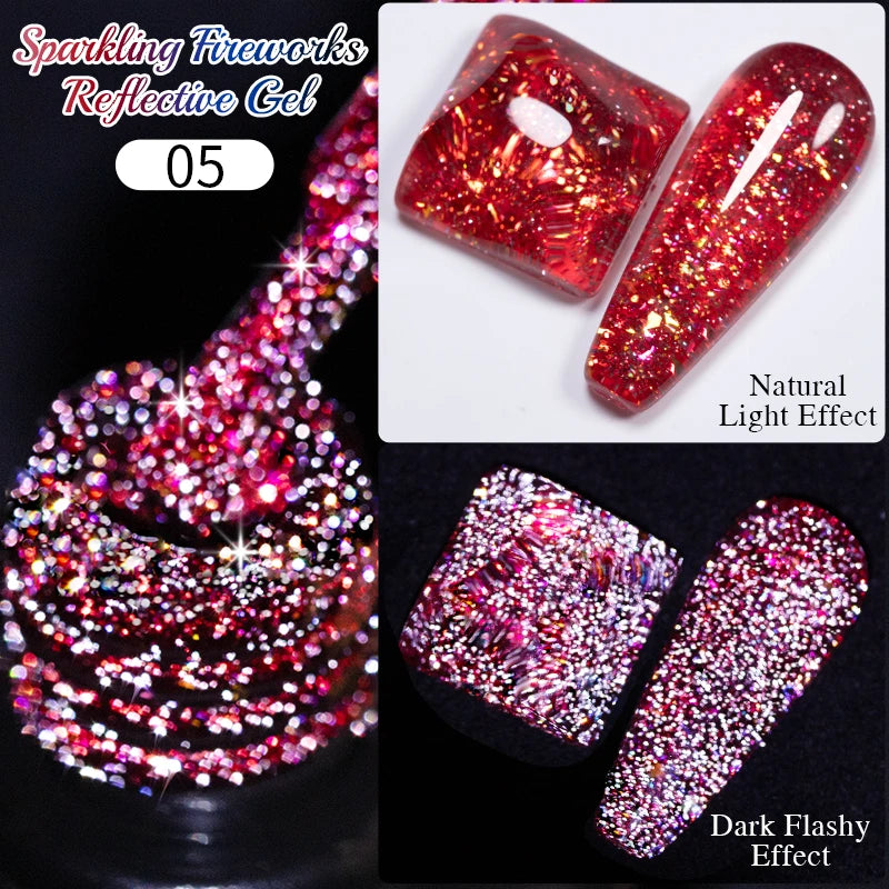 Glitter Poly Nail Gel Hema Free Semi-Permanent UV Nail Varnish