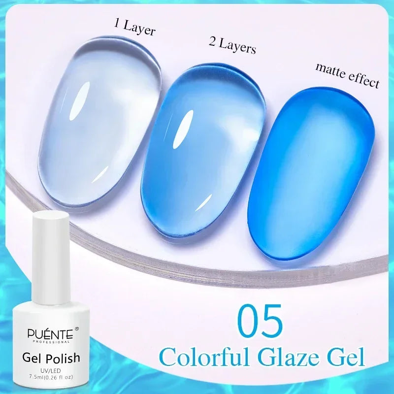 Glitter Poly Nail Gel Hema Free Semi-Permanent UV Nail Varnish