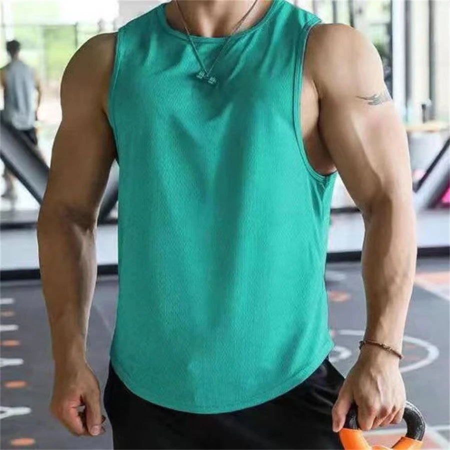 Men's Quick Dry Breathable Workout Sleeveless Mesh Shirt