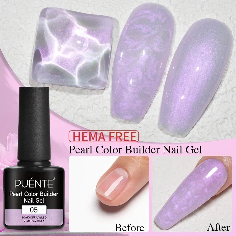 Glitter Poly Nail Gel Hema Free Semi-Permanent UV Nail Varnish