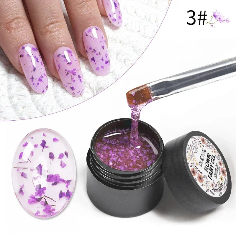Glitter Poly Nail Gel Hema Free Semi-Permanent UV Nail Varnish