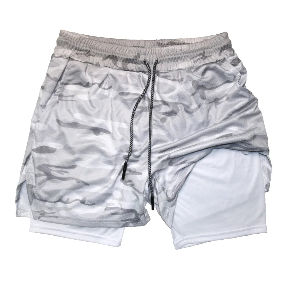 Quick-Dry Double Layer Gym Shorts