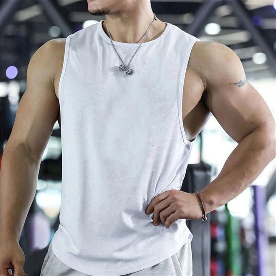 Men's Quick Dry Breathable Workout Sleeveless Mesh Shirt