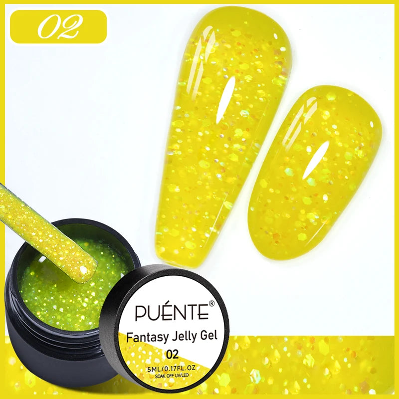 Glitter Poly Nail Gel Hema Free Semi-Permanent UV Nail Varnish