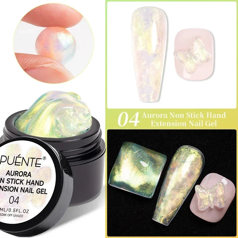 Glitter Poly Nail Gel Hema Free Semi-Permanent UV Nail Varnish