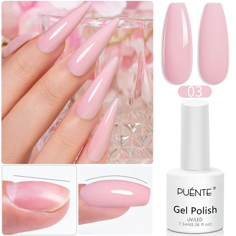 Glitter Poly Nail Gel Hema Free Semi-Permanent UV Nail Varnish