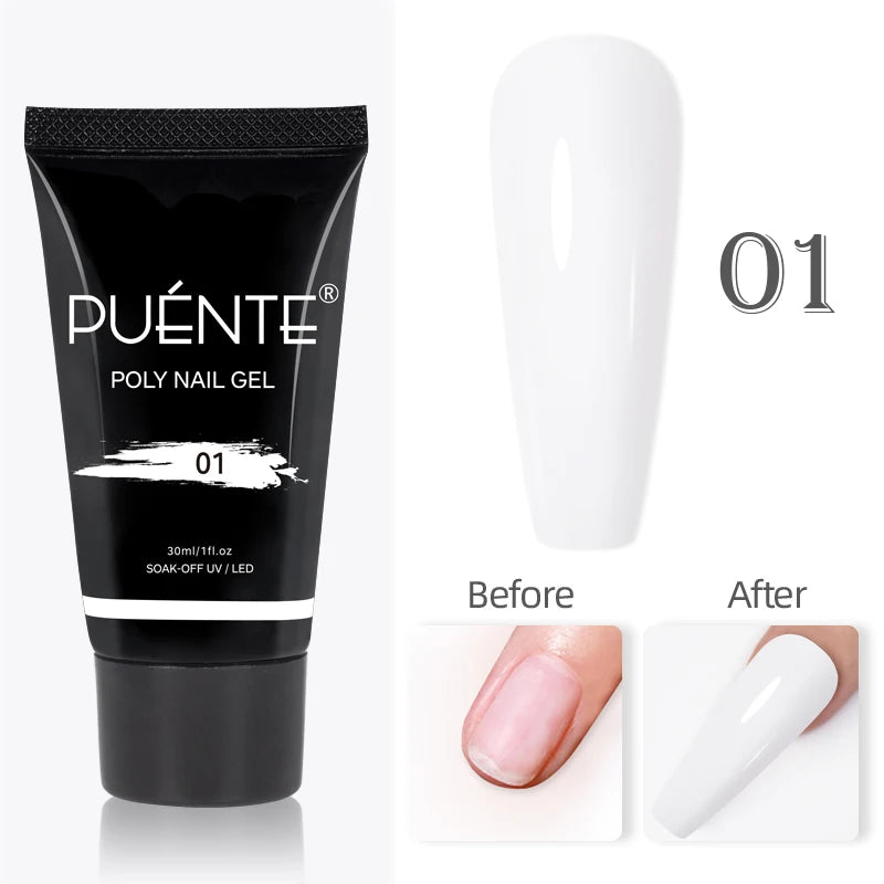 Glitter Poly Nail Gel Hema Free Semi-Permanent UV Nail Varnish