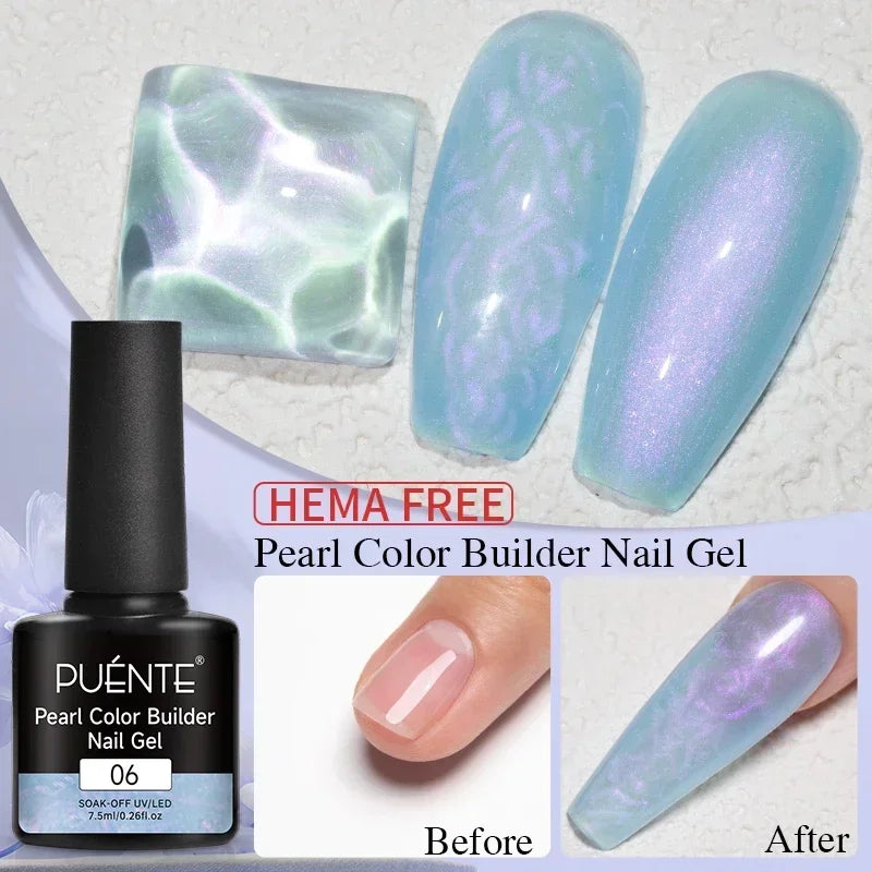 Glitter Poly Nail Gel Hema Free Semi-Permanent UV Nail Varnish