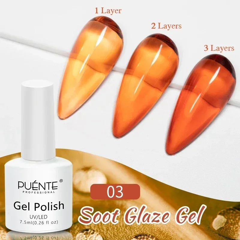 Glitter Poly Nail Gel Hema Free Semi-Permanent UV Nail Varnish