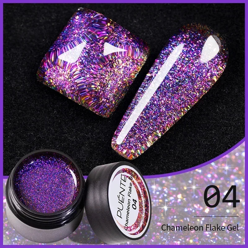 Glitter Poly Nail Gel Hema Free Semi-Permanent UV Nail Varnish