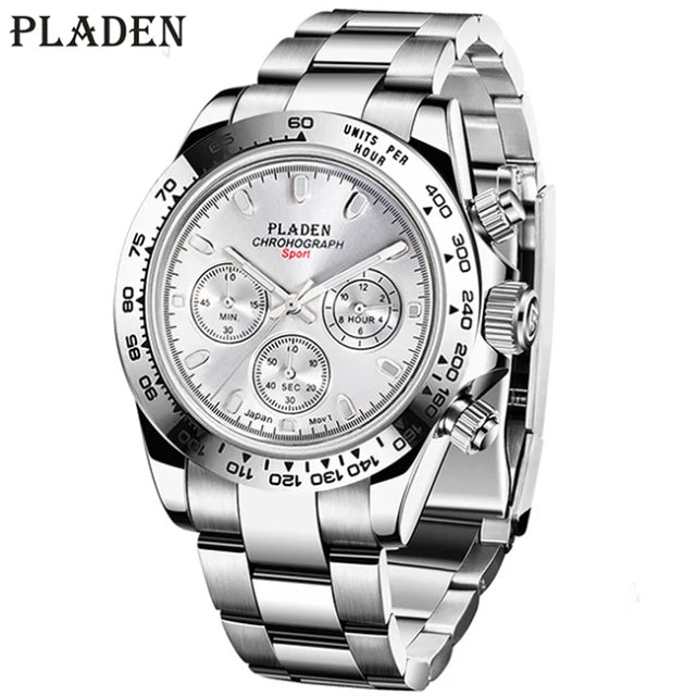 GlamorTime Stainless Steel Diamond Men's Watch