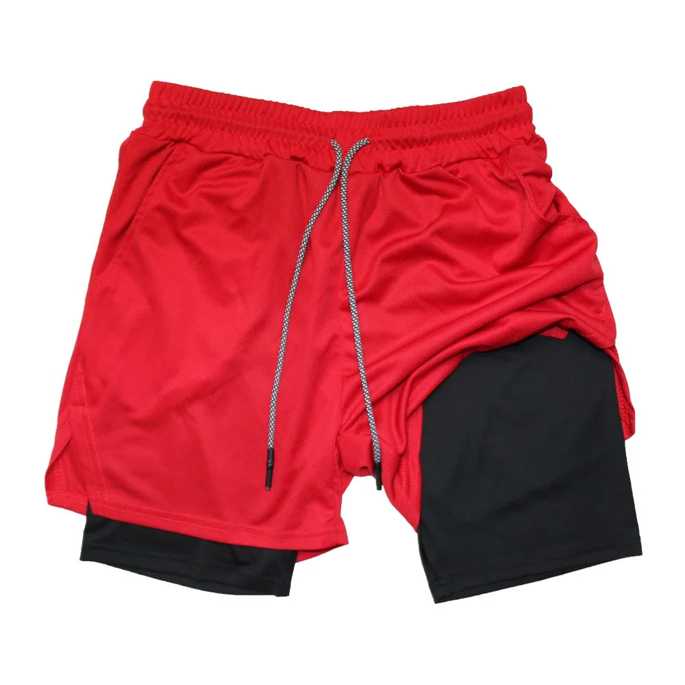 Quick-Dry Double Layer Gym Shorts