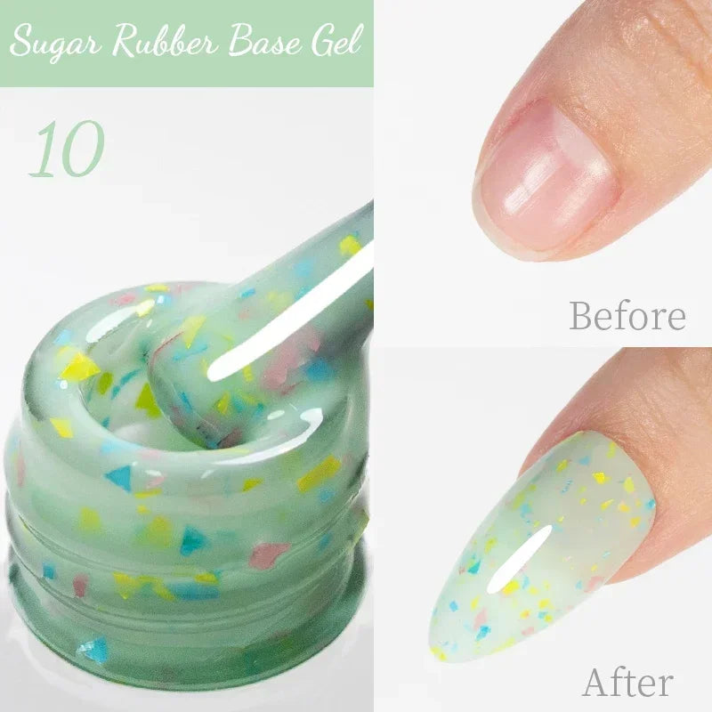 Glitter Poly Nail Gel Hema Free Semi-Permanent UV Nail Varnish