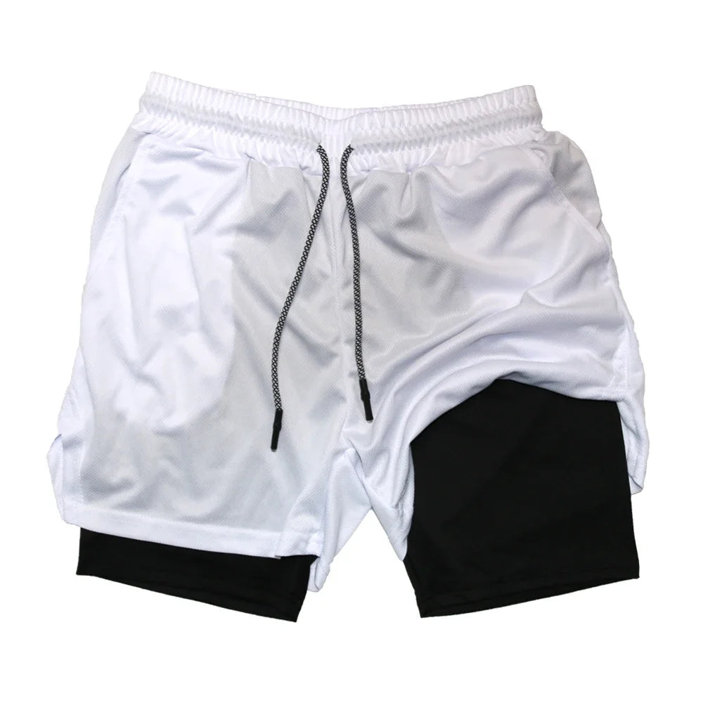 Quick-Dry Double Layer Gym Shorts