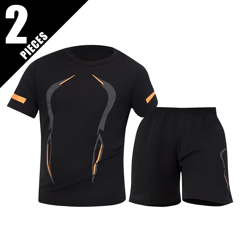 Men's Quick-drying Short-sleeved T-shirt and Shorts Set