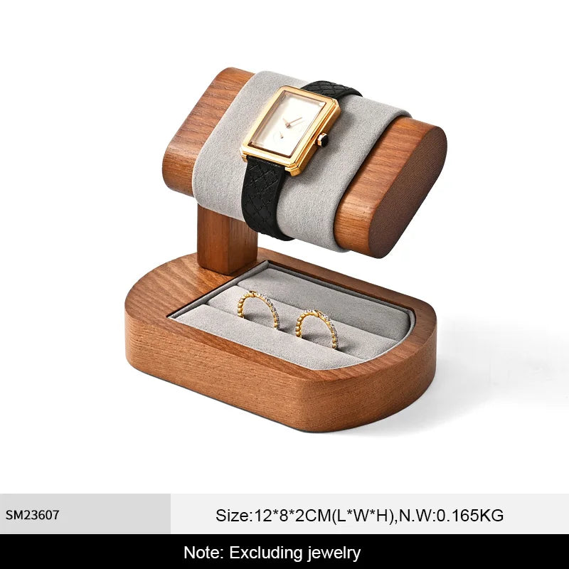 Solid Wood Watch Necklace Bracelet Display Stands