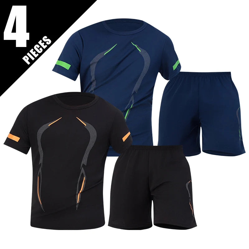 Men's Quick-drying Short-sleeved T-shirt and Shorts Set