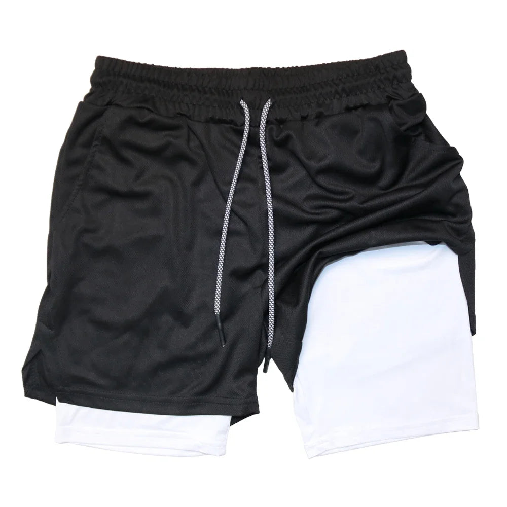 Quick-Dry Double Layer Gym Shorts