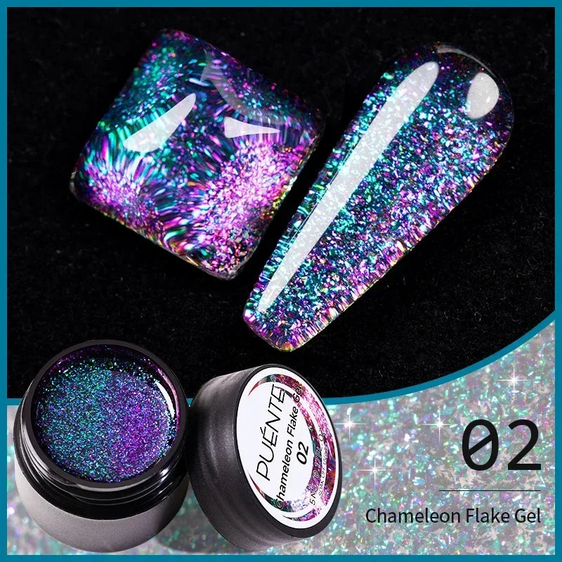 Glitter Poly Nail Gel Hema Free Semi-Permanent UV Nail Varnish