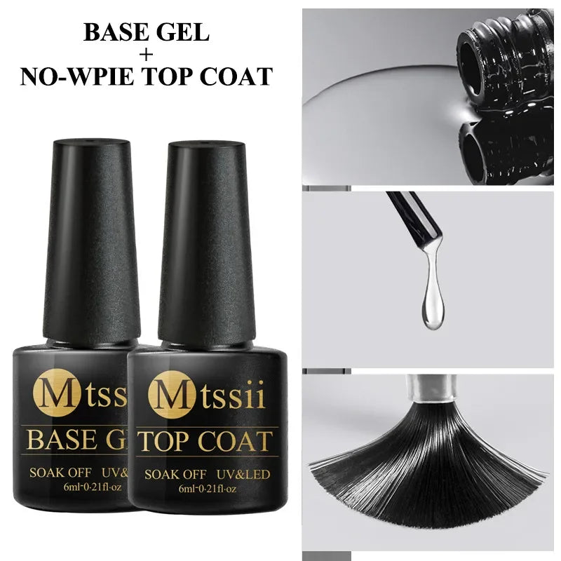 Sparkly LED UV Nail Gel Polish Manicure Kit 6PCS/Set