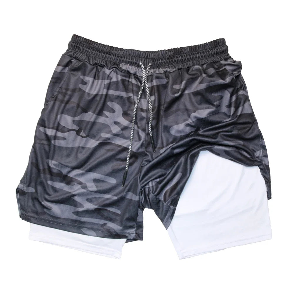 Quick-Dry Double Layer Gym Shorts