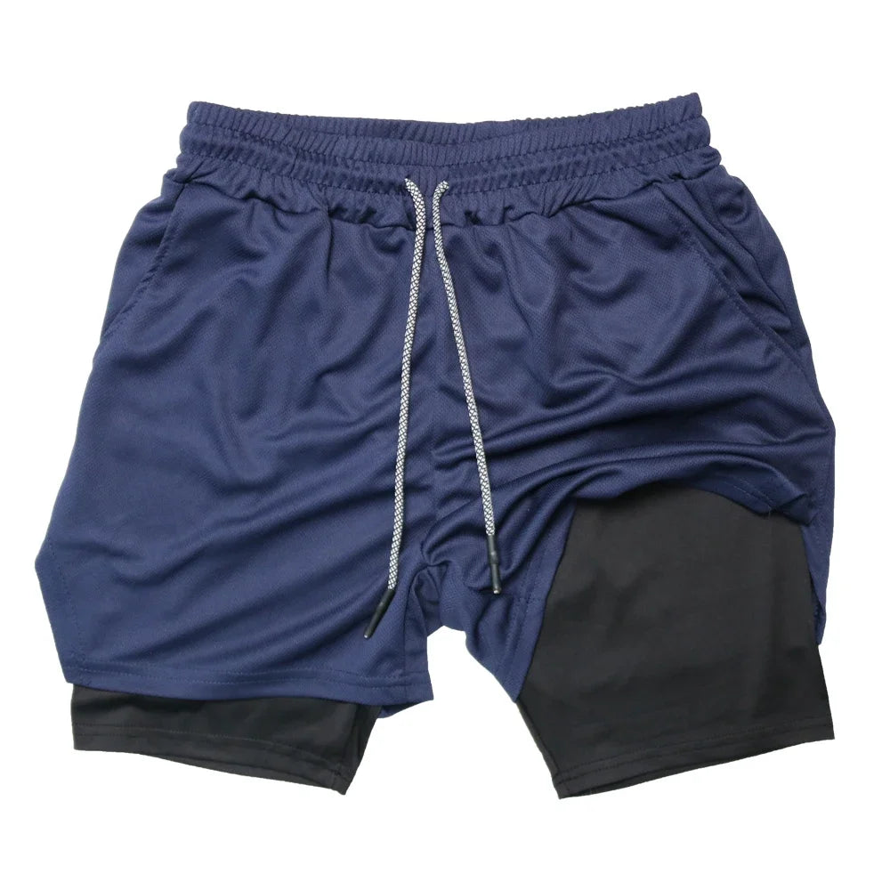 Quick-Dry Double Layer Gym Shorts