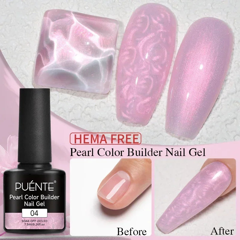Glitter Poly Nail Gel Hema Free Semi-Permanent UV Nail Varnish