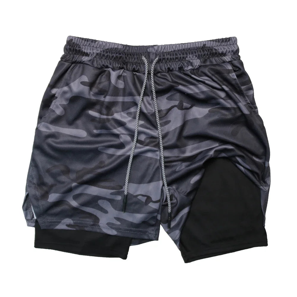 Quick-Dry Double Layer Gym Shorts