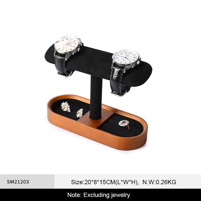 Solid Wood Watch Necklace Bracelet Display Stands
