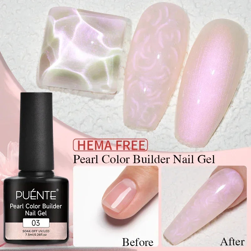 Glitter Poly Nail Gel Hema Free Semi-Permanent UV Nail Varnish