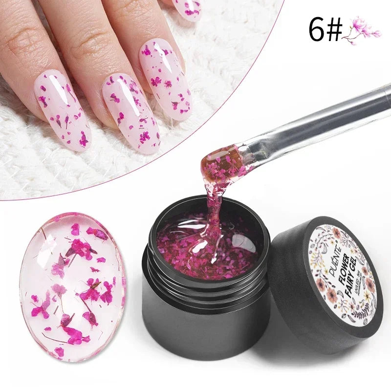 Glitter Poly Nail Gel Hema Free Semi-Permanent UV Nail Varnish