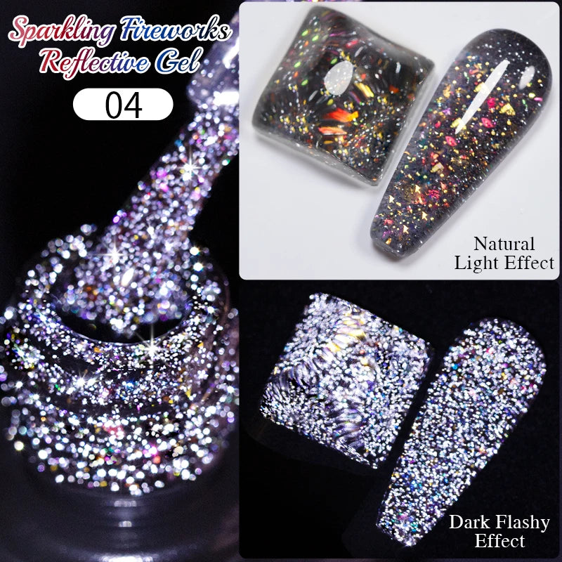 Glitter Poly Nail Gel Hema Free Semi-Permanent UV Nail Varnish