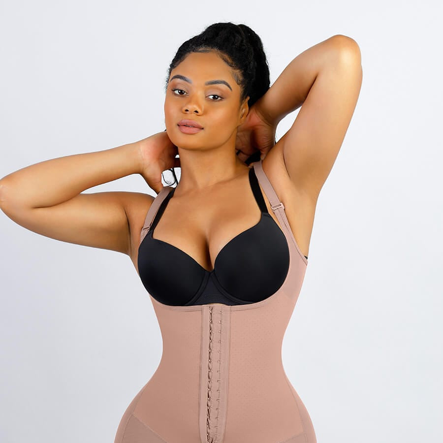 Wholesale Breathable Latex Open Bust Tummy Control Firm Compression Shapewear